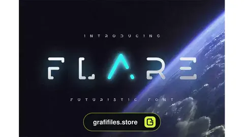 فونت انگلیسی Flare - Futuristic Science Font