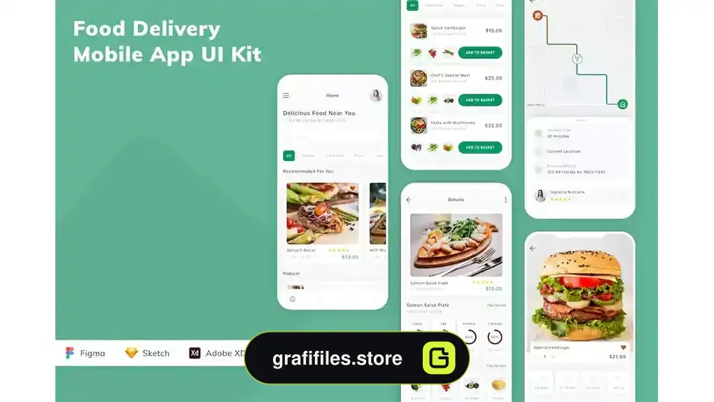 رابط کاربری اپلیکیشن تحویل غذا