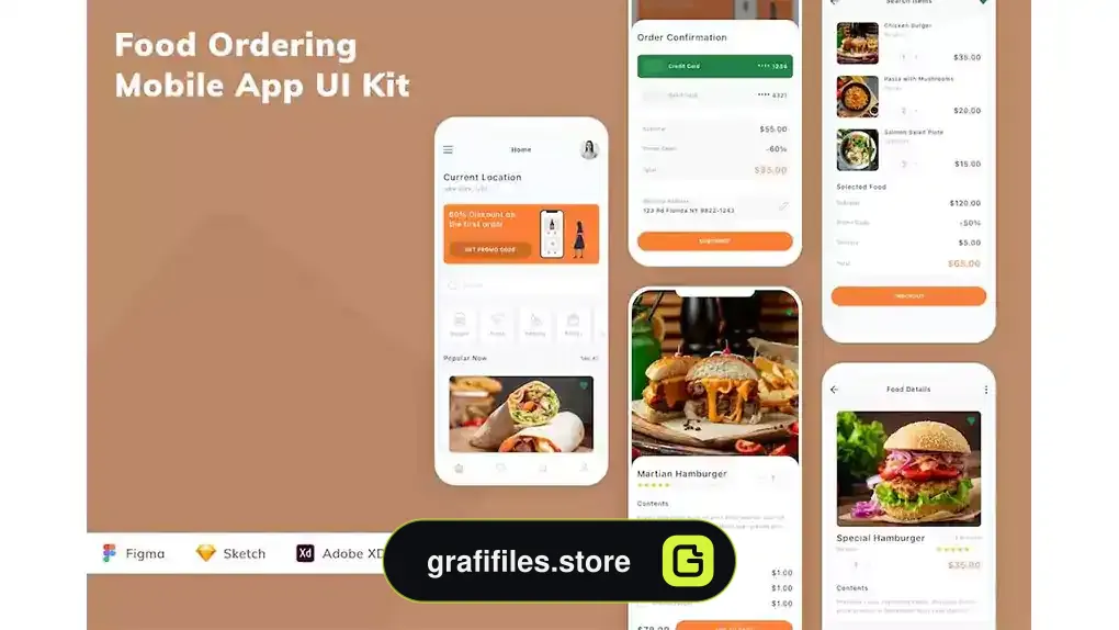 رابط کاربری اپلیکیشن موبایل سفارش غذا