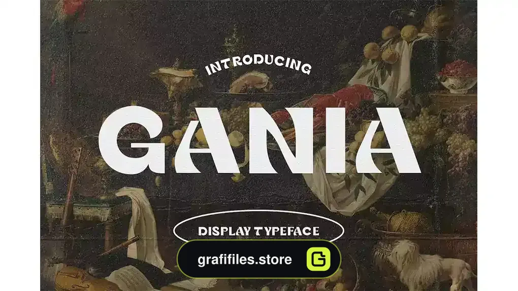 فونت انگلیسی Gania Display Typeface