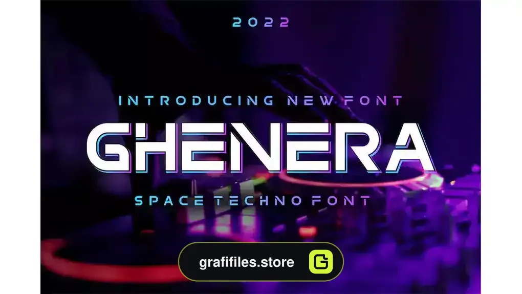فونت انگلیسی Ghenera Techno Font