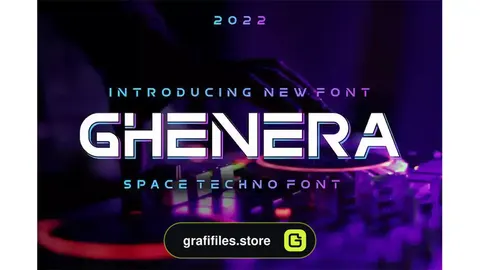 فونت انگلیسی Ghenera Techno Font