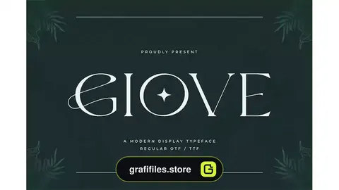فونت انگلیسی Giove - A Modern Display Typeface