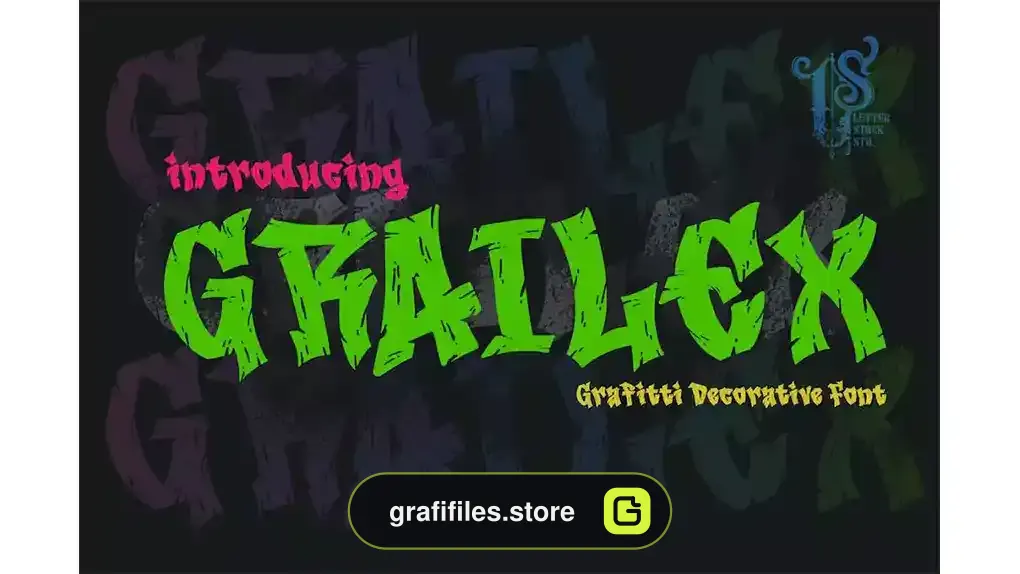 فونت انگلیسی Grailex - Grafitti decorative