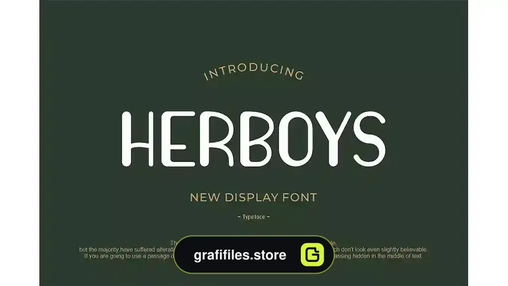فونت انگلیسی HERBOYS Font