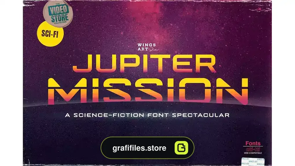فونت انگلیسی Jupiter Mission A Science-Fiction Font