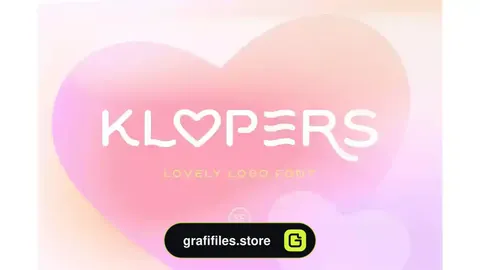 فونت انگلیسی Klopers - Lovely Logo Font