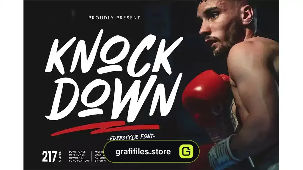 فونت انگلیسی دست نویس Knock Down
