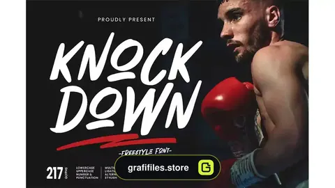 فونت انگلیسی دست نویس Knock Down