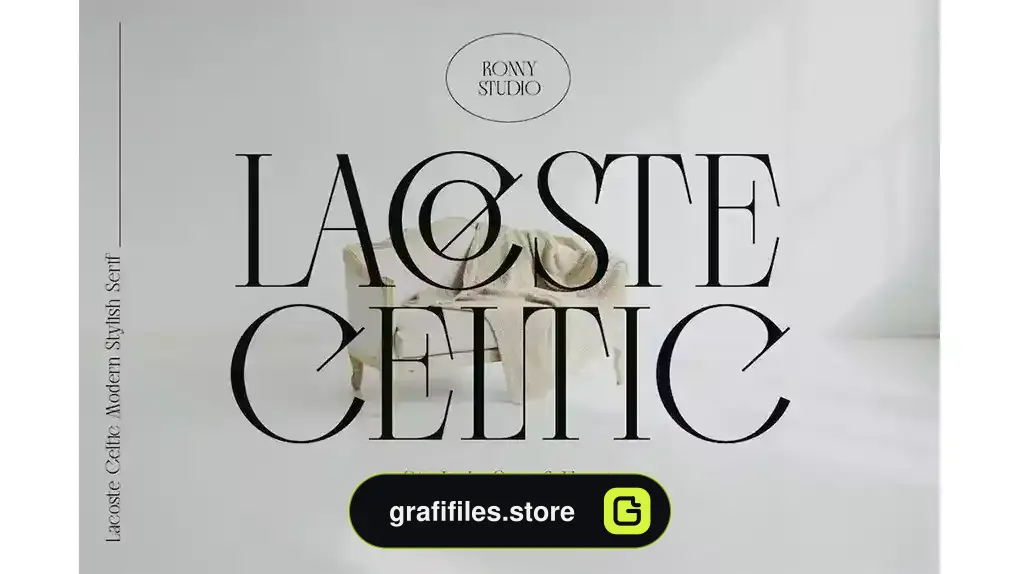 فونت انگلیسی Lacoste Celtic - A Stylish Serif