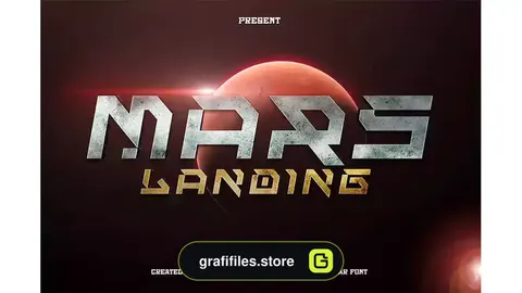 فونت انگلیسی Mars Landing - Futuristic Techno font