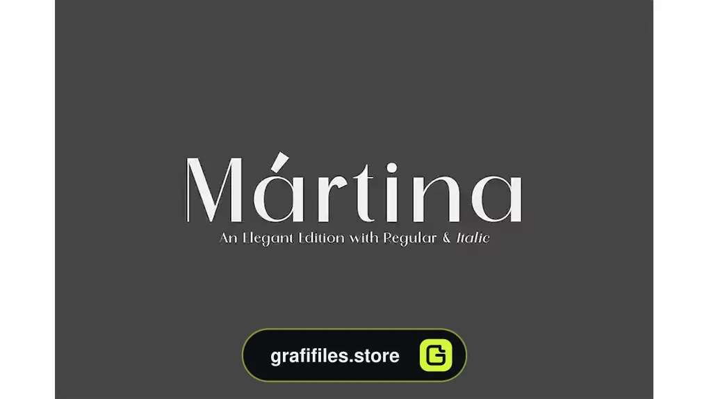 فونت انگلیسی Martina