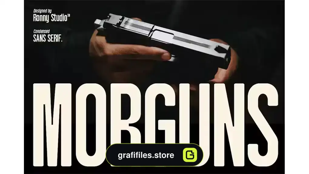 فونت انگلیسی Morguns - Condensed Sans Serif