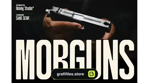 فونت انگلیسی Morguns - Condensed Sans Serif