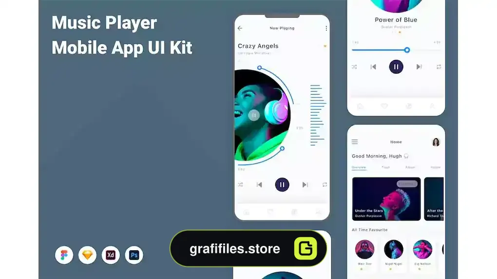 رابط کاربری اپلیکیشن موزیک پلیر