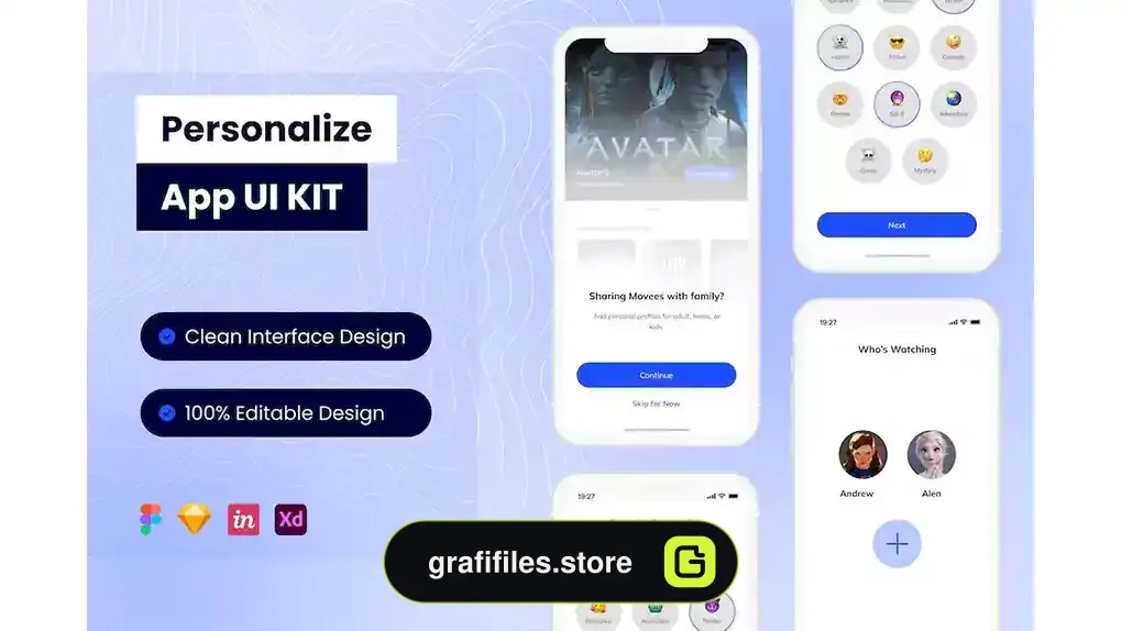 رابط کاربری شخصی سازی Personalize Mobile App