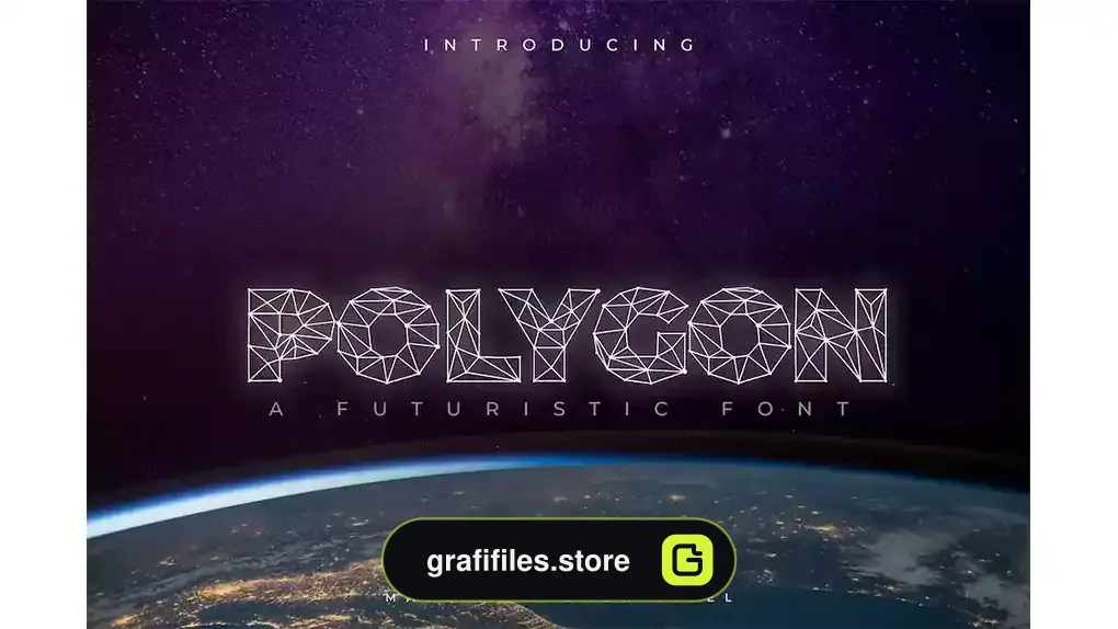 فونت انگلیسی تکنولوژی چند ضلعی Polygon Technology Font