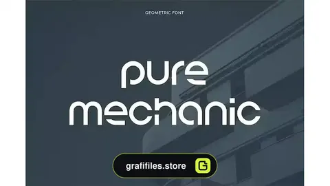 فونت انگلیسی Pure Mechanic Futuristic Sans Serif Font