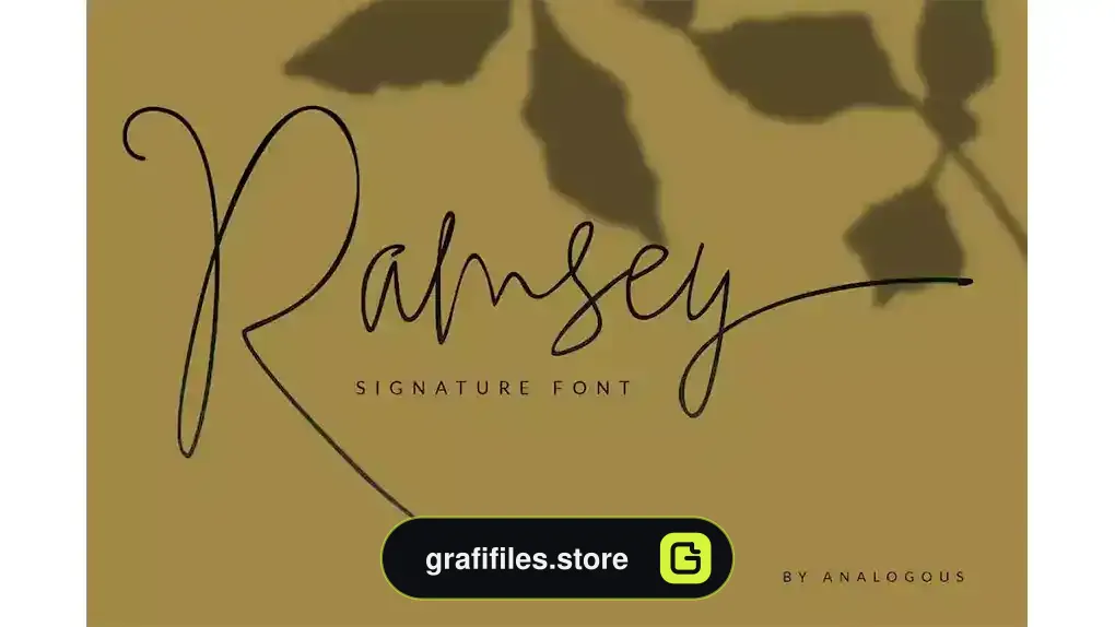 فونت انگلیسی به سبک امضاء Ramsey Signature