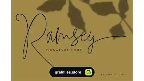 فونت انگلیسی به سبک امضاء Ramsey Signature