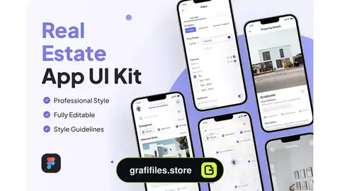 رابط کاربری اپلیکیشن مشاور املاک Real Estate Mobile App UI Kit 2