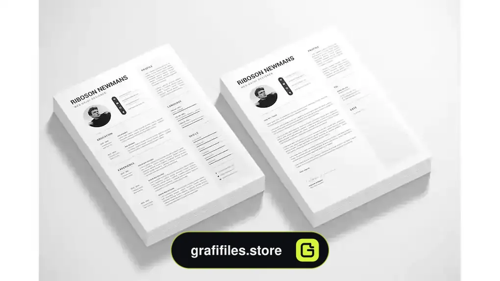 طرح وکتور رزومه Resume Template