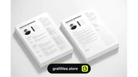 طرح وکتور رزومه Resume Template
