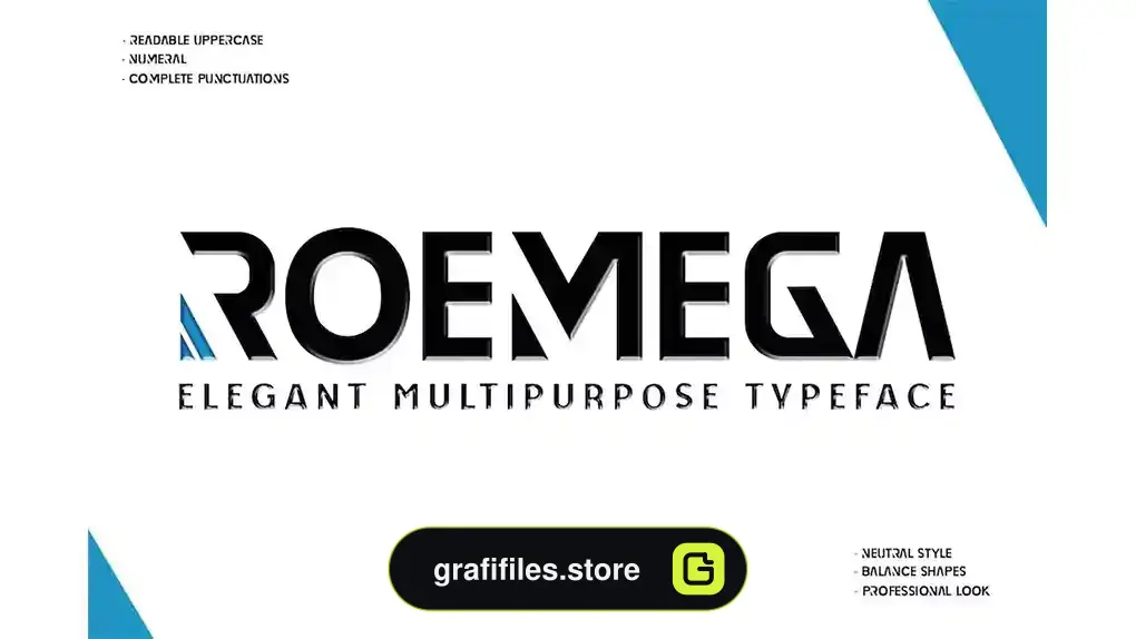 فونت انگلیسی Roemega - Display Font
