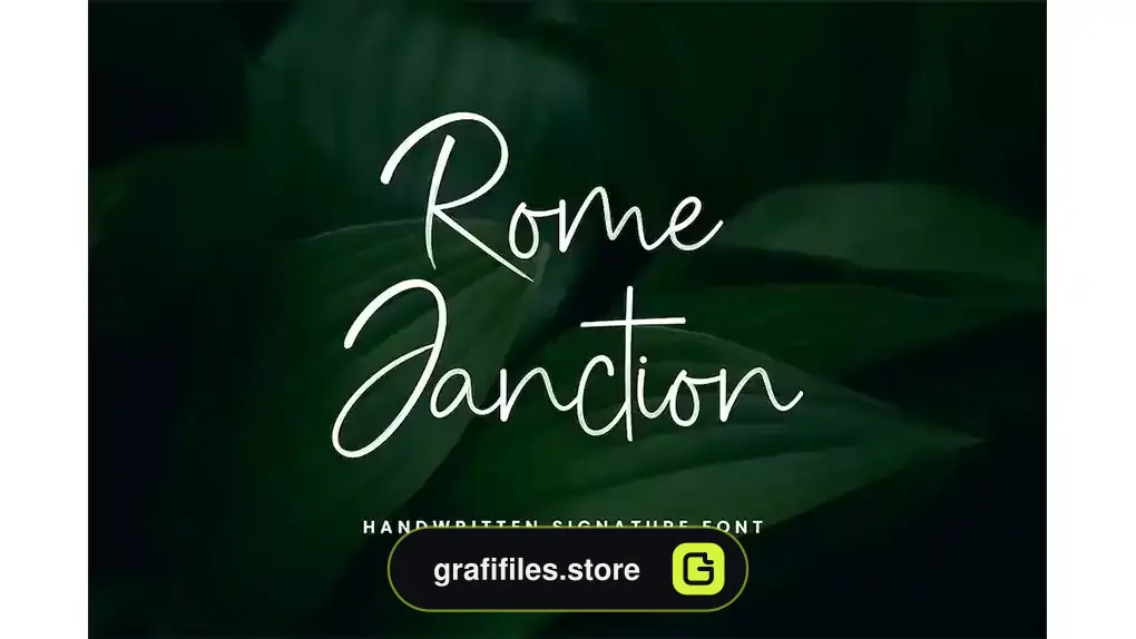 فونت انگلیسی به سبک امضا Rome Janction Handwritten Signature Font