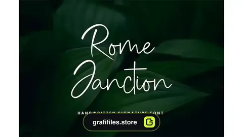 فونت انگلیسی به سبک امضا Rome Janction Handwritten Signature Font