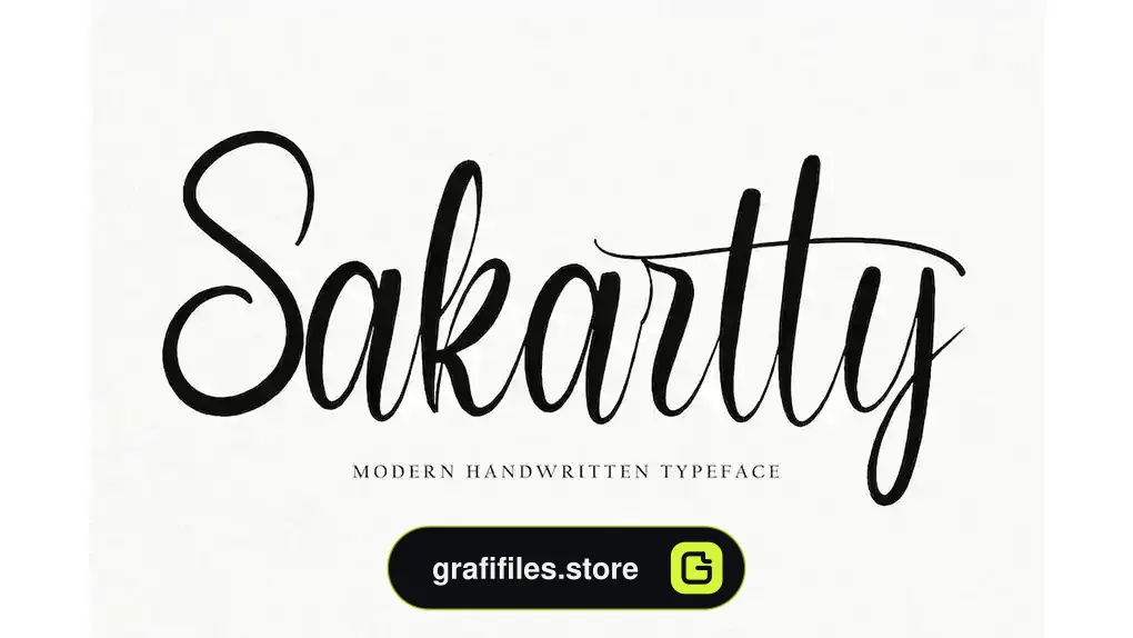فونت انگلیسی Sakartty