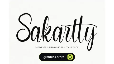 فونت انگلیسی Sakartty