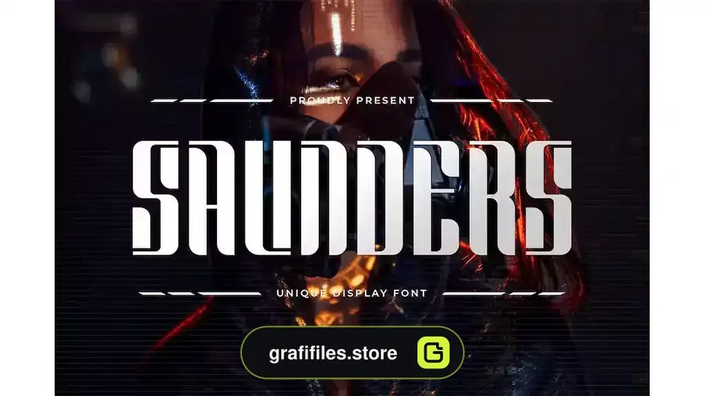 فونت انگلیسی Saunders - Unique Display Font