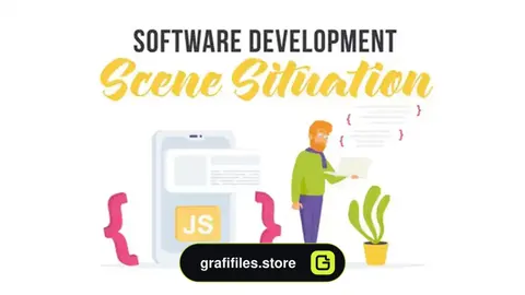 پروژه افترافکت توسعه نرم افزار Software development - Scene Situation