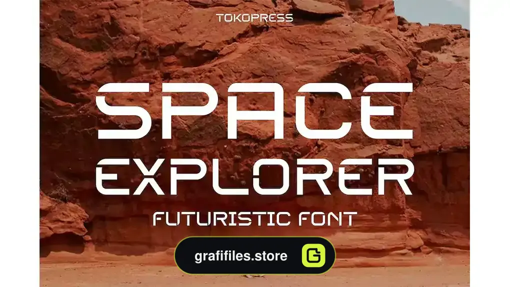 فونت انگلیسی SPACE EXPLORER - futuristic font