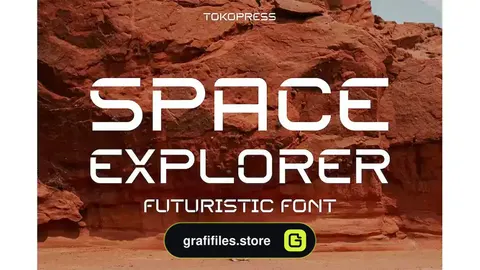 فونت انگلیسی SPACE EXPLORER - futuristic font