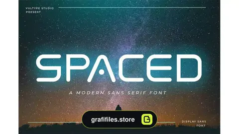 فونت انگلیسی Spaced - Future Display Font