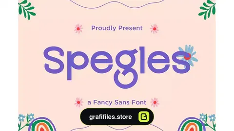 فونت انگلیسی فانتزی Spegles - A Fancy Sans Font
