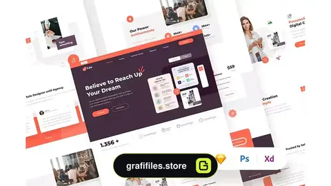 لندینگ پیج Template Canva Landing Page