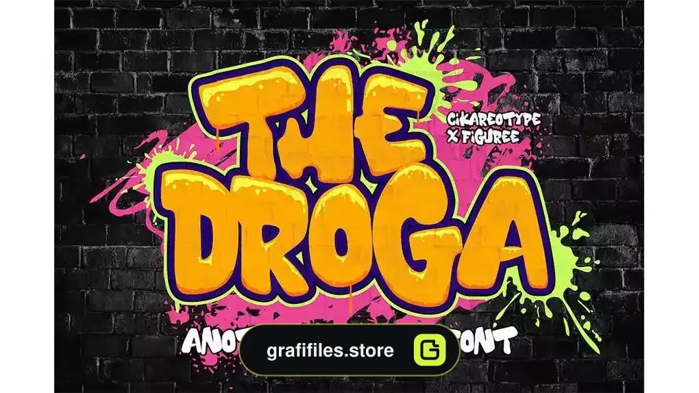فونت انگلیسی The Droga - Thick Graffiti Font