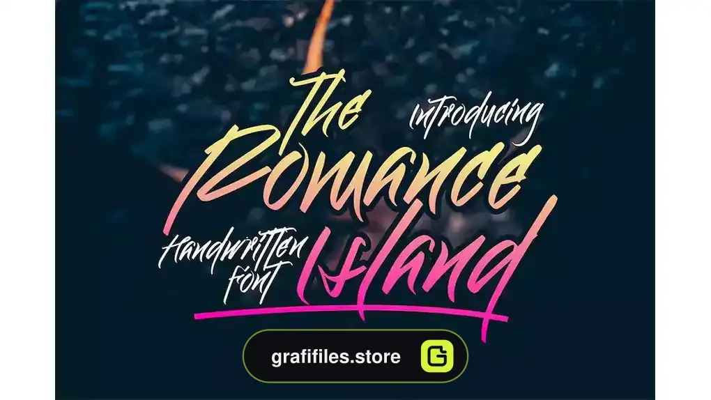 فونت انگلیسی دست نویس The Romance Island
