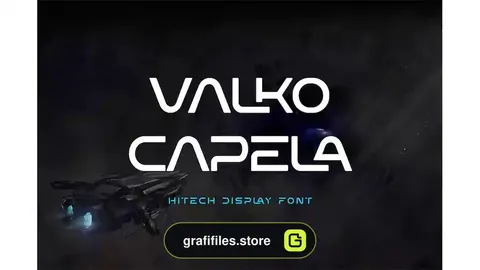 فونت انگلیسی Valko Capela Futuristic Sans Serif Font