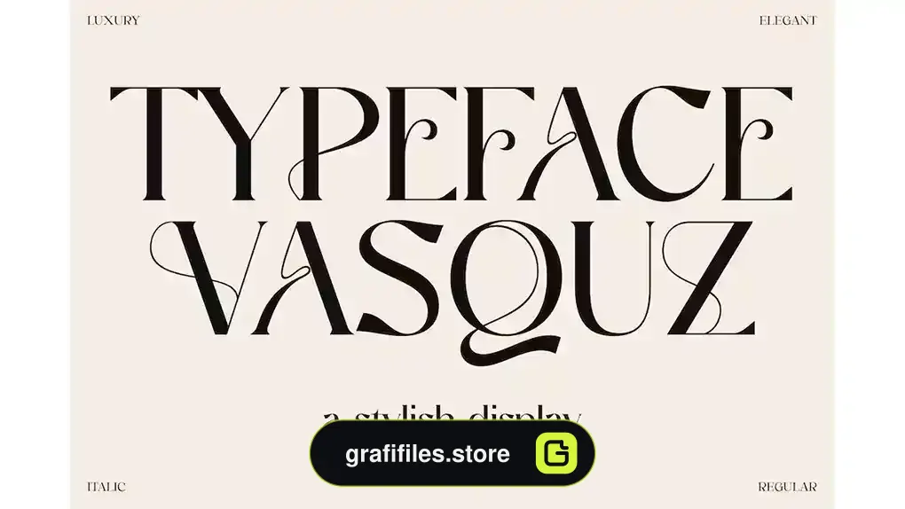 فونت انگلیسی Vasquz Stylish Display Font