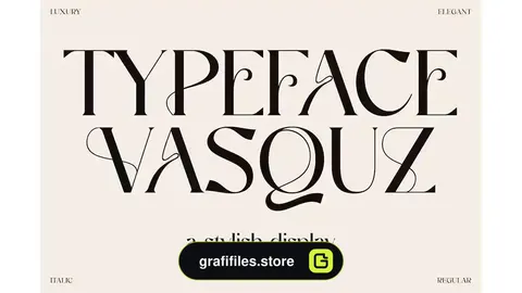 فونت انگلیسی Vasquz Stylish Display Font
