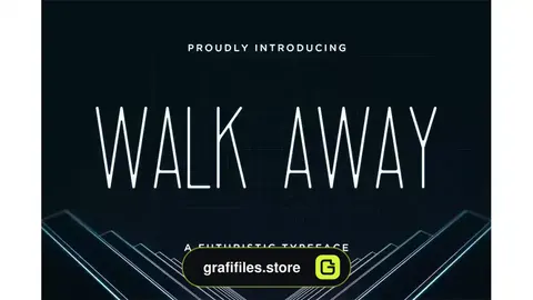 فونت انگلیسی Walk Away – Futuristic Font