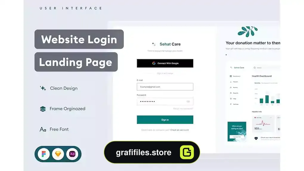 رابط کاربری صفحه ورود وب سایت Website Login