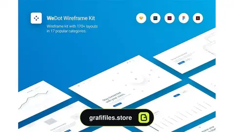 رابط کاربری وایرفریم WeDot - Wireframe UI Kit