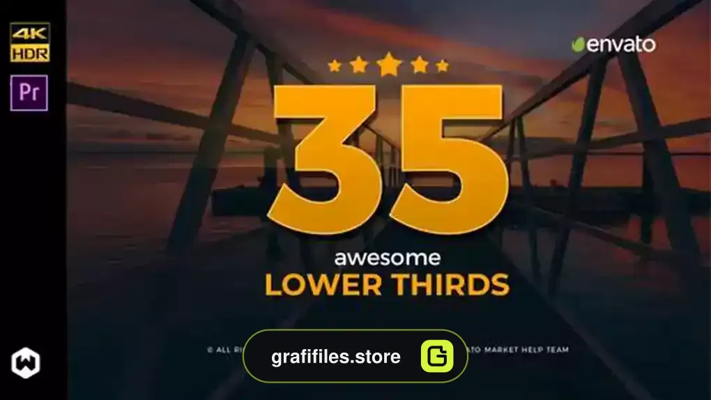 پروژه پریمیر زیرنویس Awesome Lower Thirds for Premiere