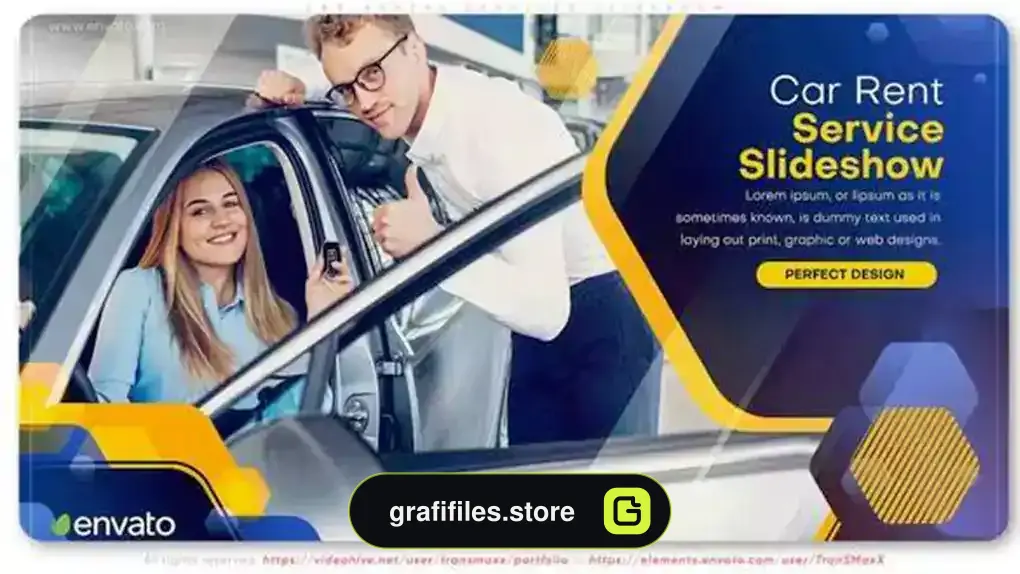 پروژه افترافکت اسلایدشو خدمات اجاره خودرو Car Rental Services Slideshow