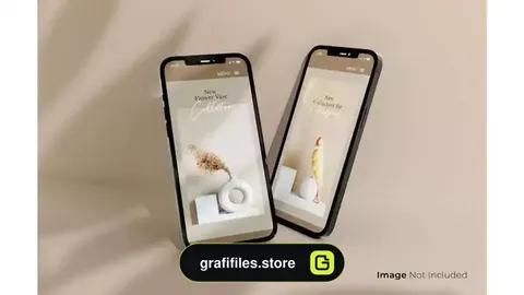 موکاپ صفحه نمایش موبایل مشکی